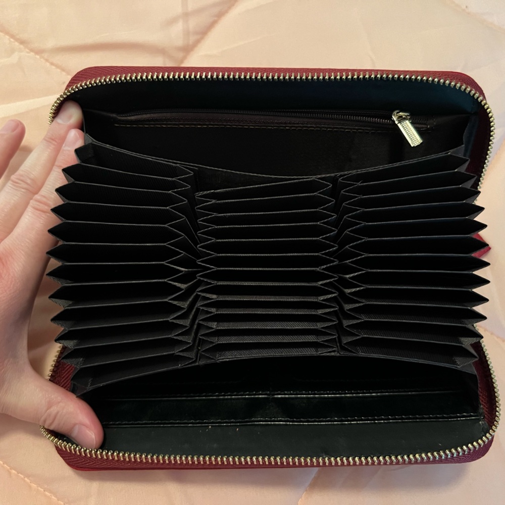Red Wallet from Amazon with 36 Card Slots
